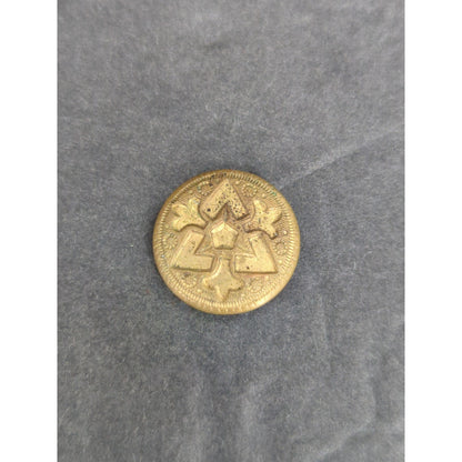 LOT LL of 10 Antique Vintage Victorian Brass Mixed Materials Buttons ESTATE FIND