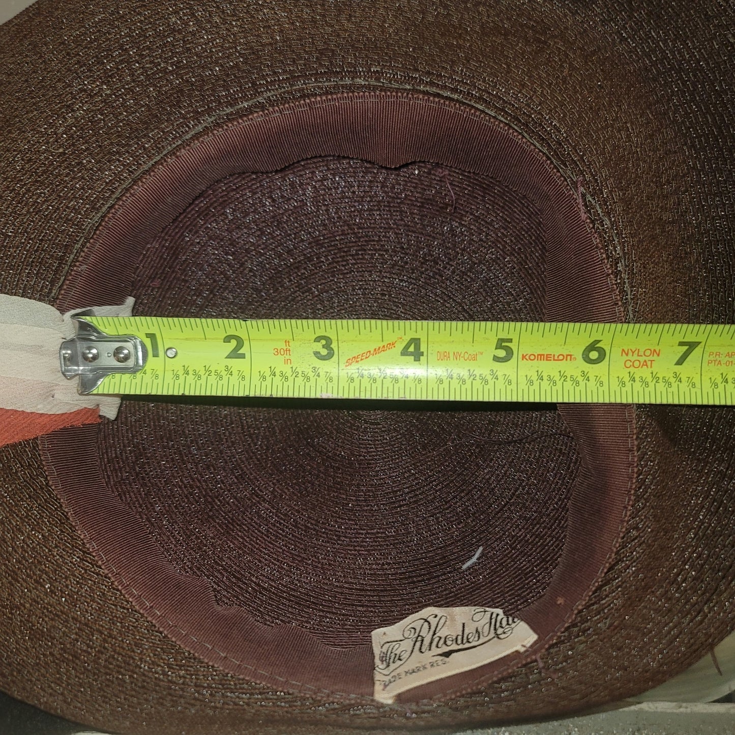 Vintage ladies HAT 40's 50's The Rhodes Hat Vintage Brown straw
