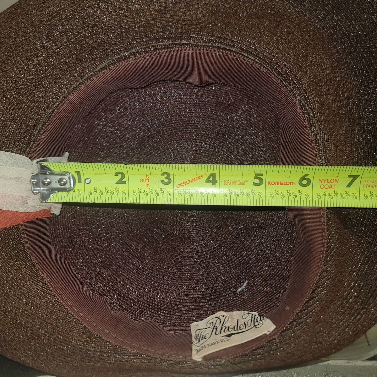 Vintage ladies HAT 40's 50's The Rhodes Hat Vintage Brown straw