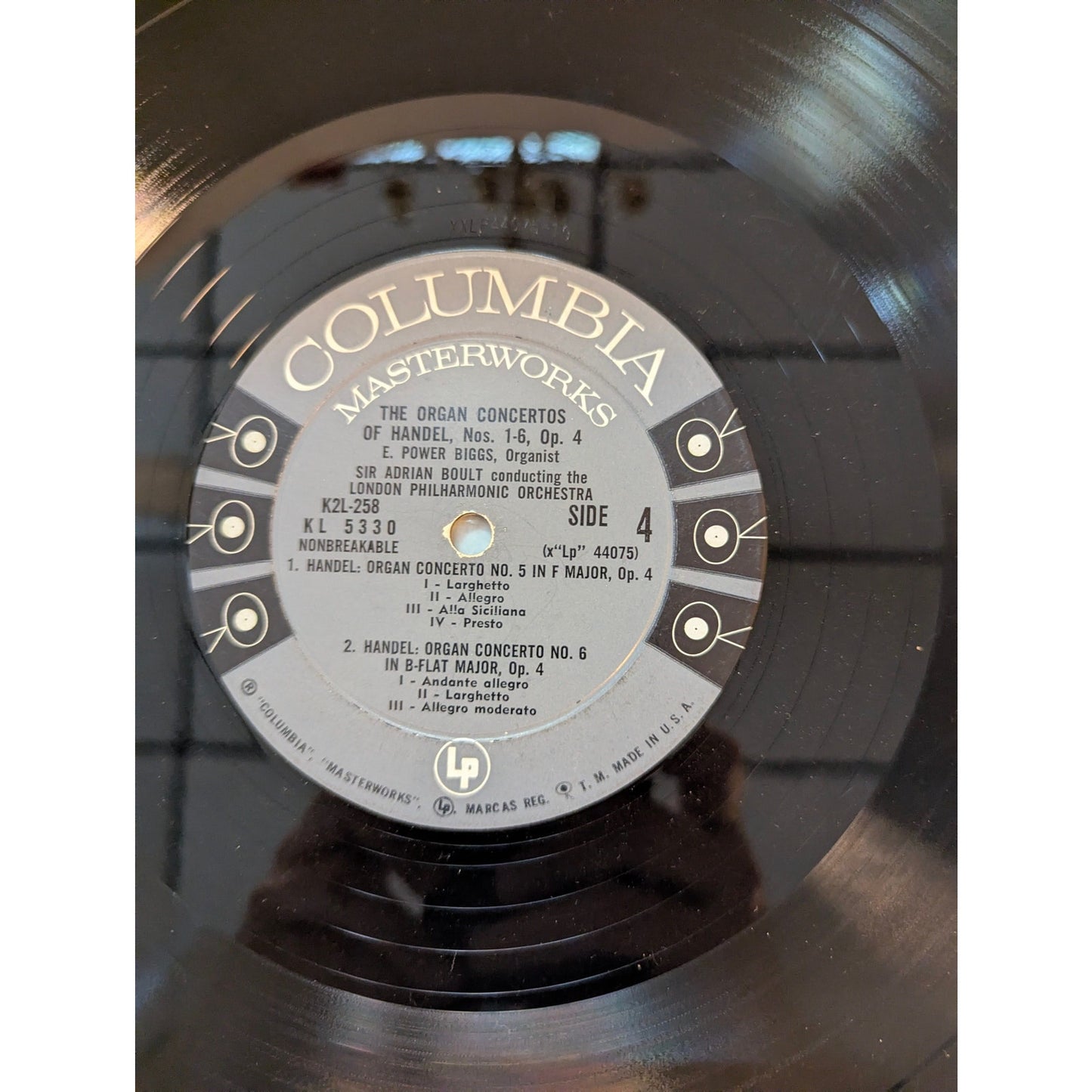 Handel Organ Concertos Nos. 1-6 E. Power Biggs Columbia 6-Eye Mono Box Set