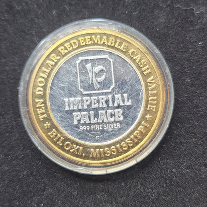 Vintage Imperial Palace Biloxi MS $10 Silver Strike Token Lot of 2