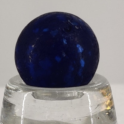 Antique German Handmade Blue Mica Glass Marble Vintage Large Shooter 3/4" #ABBY