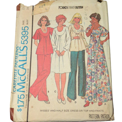 McCalls 5395 Vintage Sewing Pattern Size 12 Bust 34