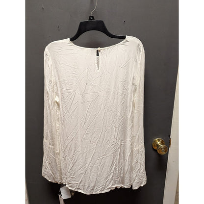 Treasure & Bond Nordstrom White Long Sleeve Rayon Blouse Size Small NEW Casual