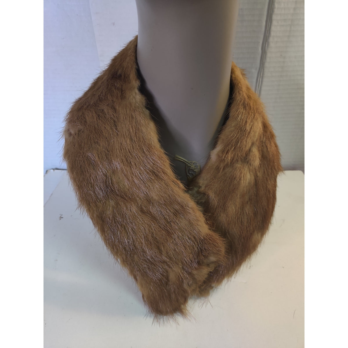 Vintage Real Fur Collar Wrap Stole Coat Collar Crafting Costume