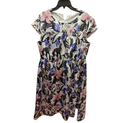 EY Boutique Women's Floral Cap Sleeve Lined Dress Size 16 Summer Garden party