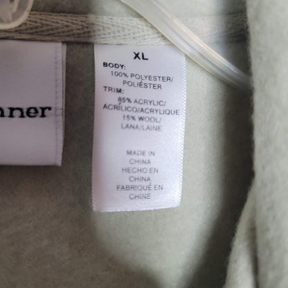 Alfred Dunner Wool Blend Lightweight Jacket XL Green Embroidery Long Sleeve