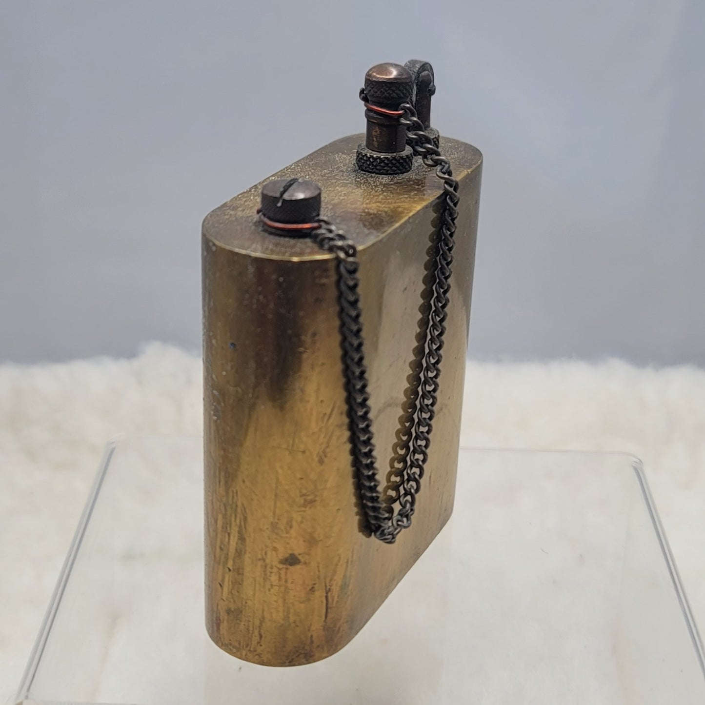 Vintage Antique Brass Lift Arm Pocket Lighter Trench Art Military Steampunk