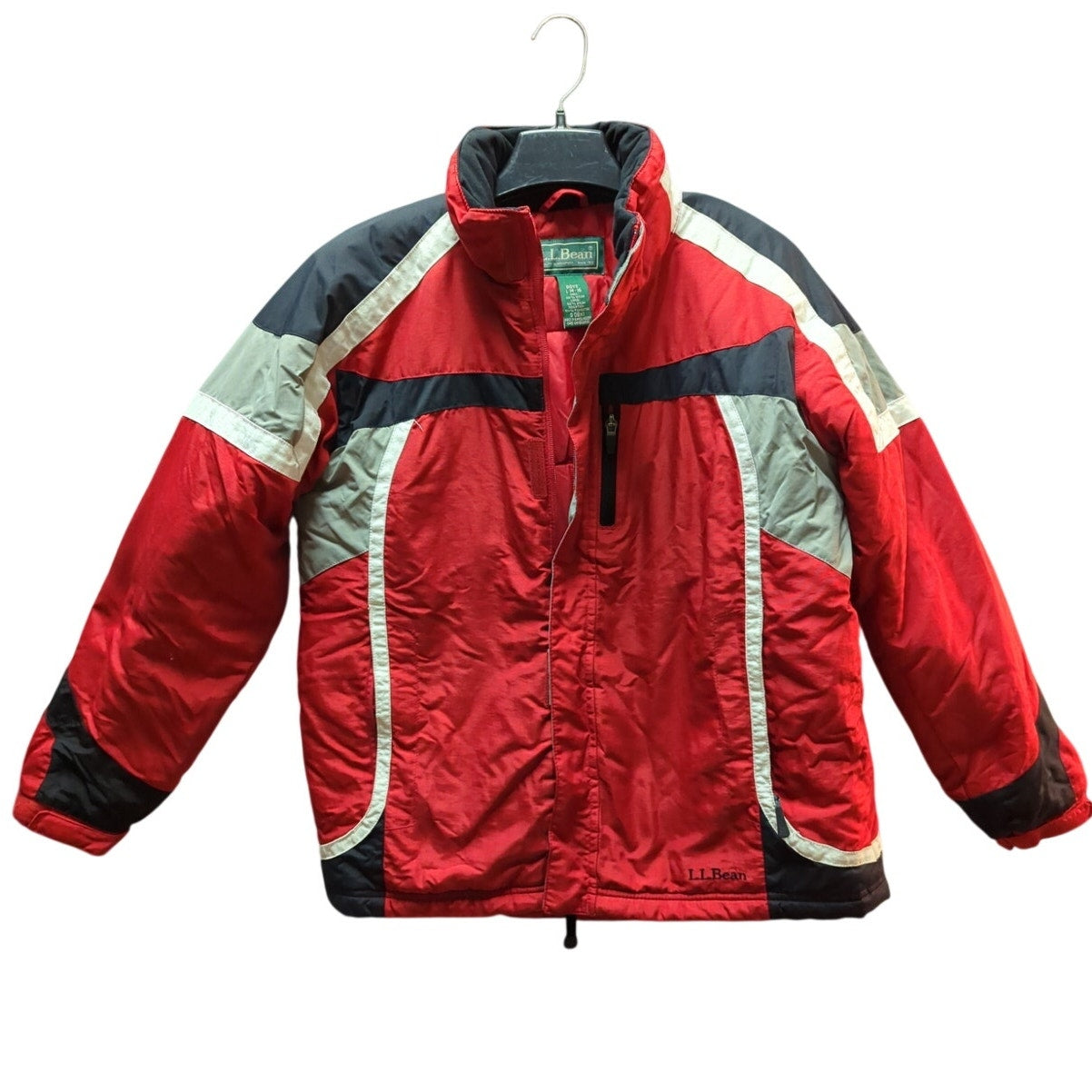 L.L. Bean Boys Size Large 14-16 Red Weatherproof Ski Jacket Winter Snowboarding