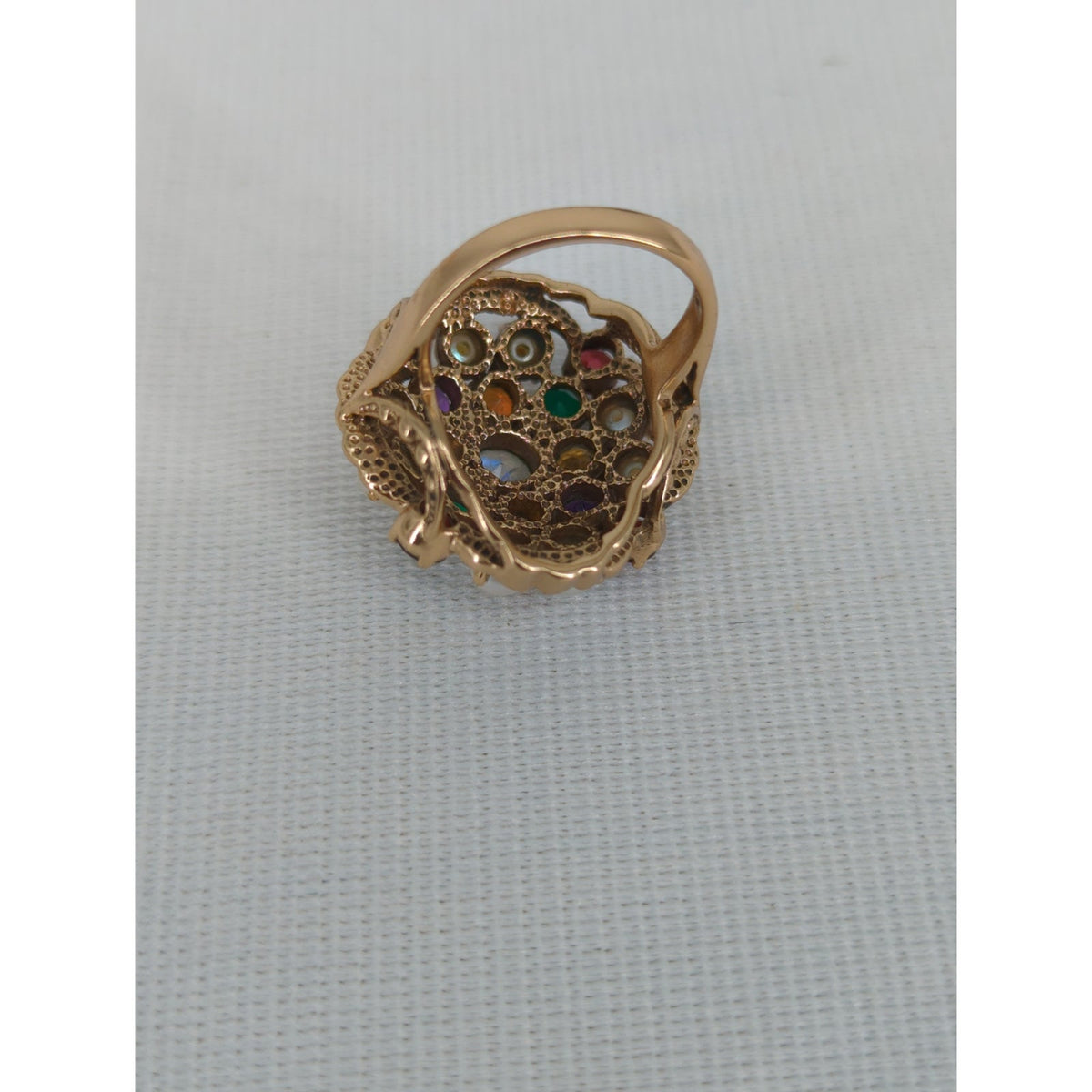 Nicky Butler Vintage Multi Gemstone Bohemian Art Deco Cluster Ring Size 7.5