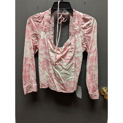 Wayf floral size medium blouse Justina Smocked Bustier Top NEW casual summer