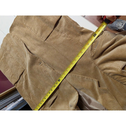 Scandia Woods Corduroy Blazer Size 46 Tan Notch Lapel Academia Professor
