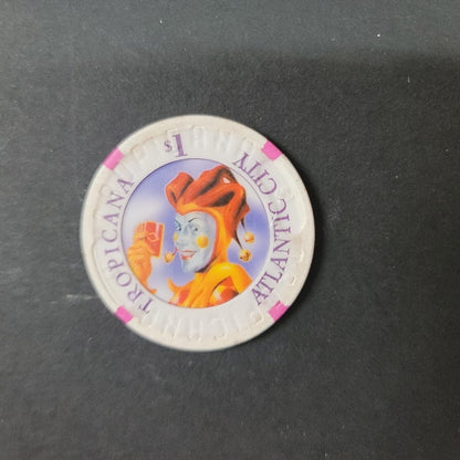 Casino Chip TROPICANA ATLANTIC CITY $1 JOKER gaming token