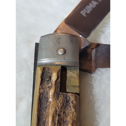 Vintage Puma 959 Jagdmesser Knife With Nice Stag Handle MULTIUSE TOOLS saw Blade