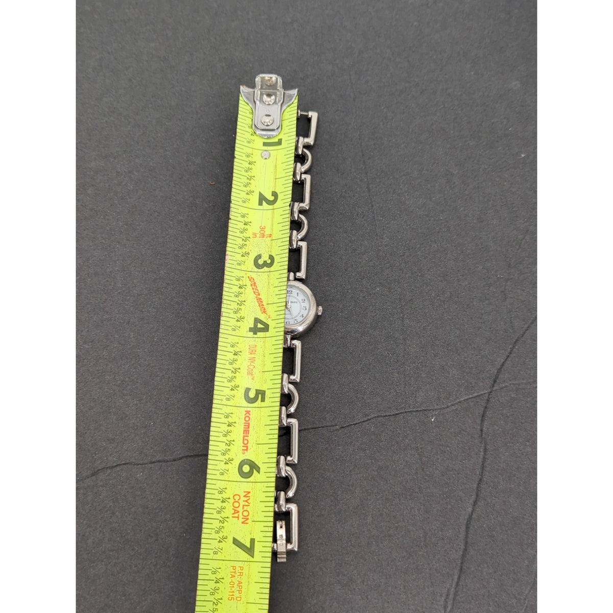 Vintage Times Square Geometric Bracelet Watch Silver Needs battery