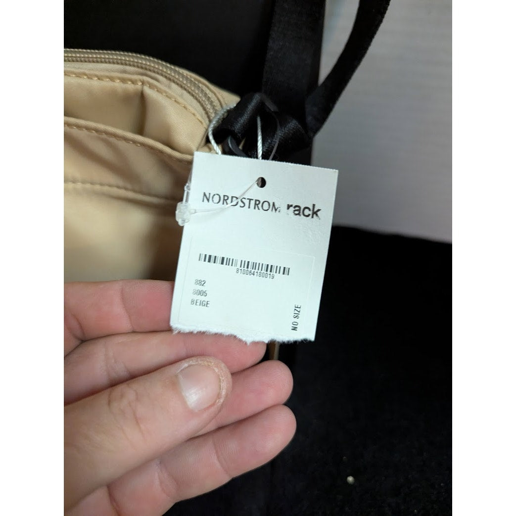 MW Nordstroms Beige travel bum bag fanny pack crossbody front  adjustable NEW