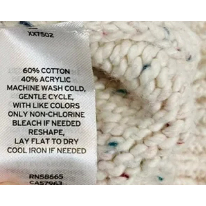 NWT Abound Weekender Pullover V-Neck Sweater Sz XL/Extra Large in Ivory Confetti