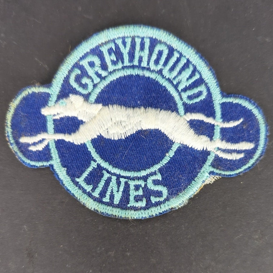 Vintage Greyhound Lines Driver Uniform Sew On Patch Blue White Bus
