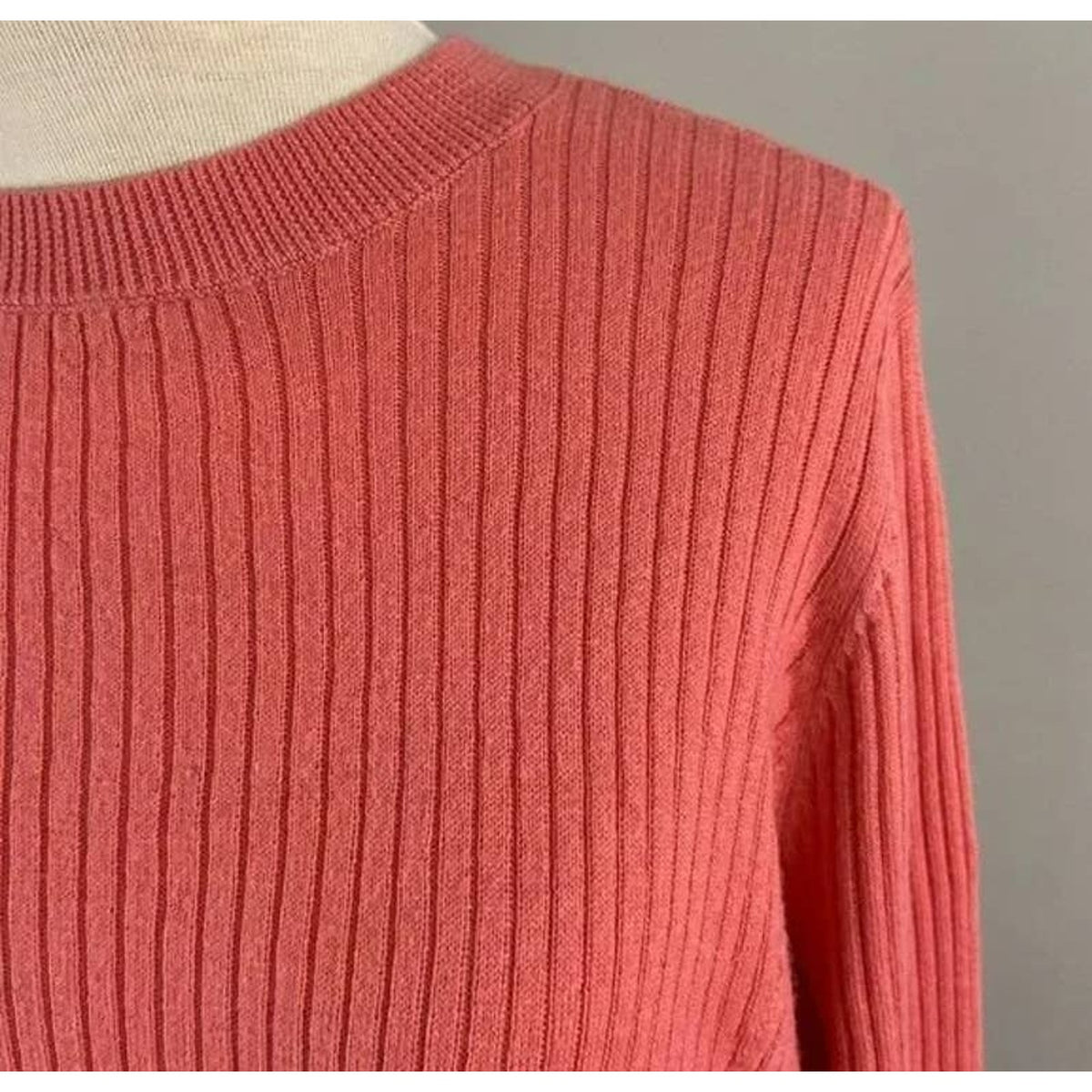 BP. Soft Pointelle Ribbed Pullover Sweater size Small in Coral Rose salmon NEW