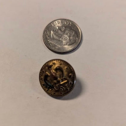 Antique Vintage Button Lot 10 Metal, Shank, Fashion Estate Collector LOT E