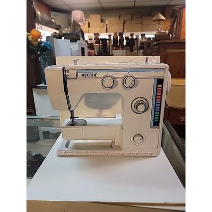 Vintage Necchi Model 537L Sewing Machine manual footpetal Arm WORKING Clean