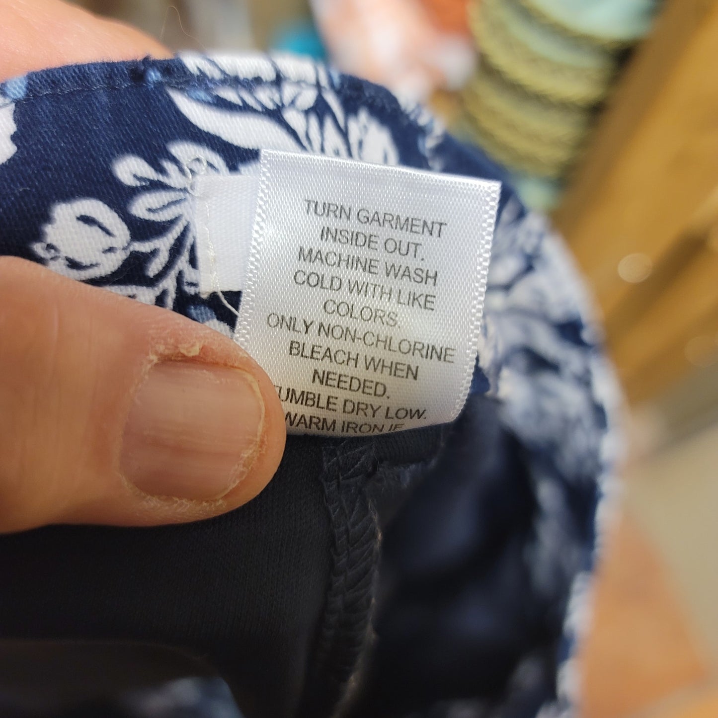 Westport Floral blue white womens size 18W skort Casual summer Pockets