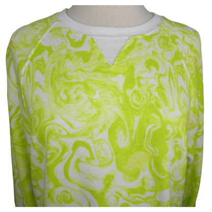 Abound Crewneck Pullover Sweatshirt Sz Medium in Green Spacey Swirl NWT