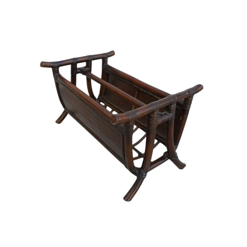 Bamboo Reed Magazine Rack Newspaper Caddy West Indies Tropical Rattan Islands