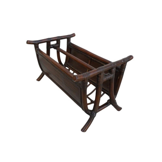 Bamboo Reed Magazine Rack Newspaper Caddy West Indies Tropical Rattan Islands