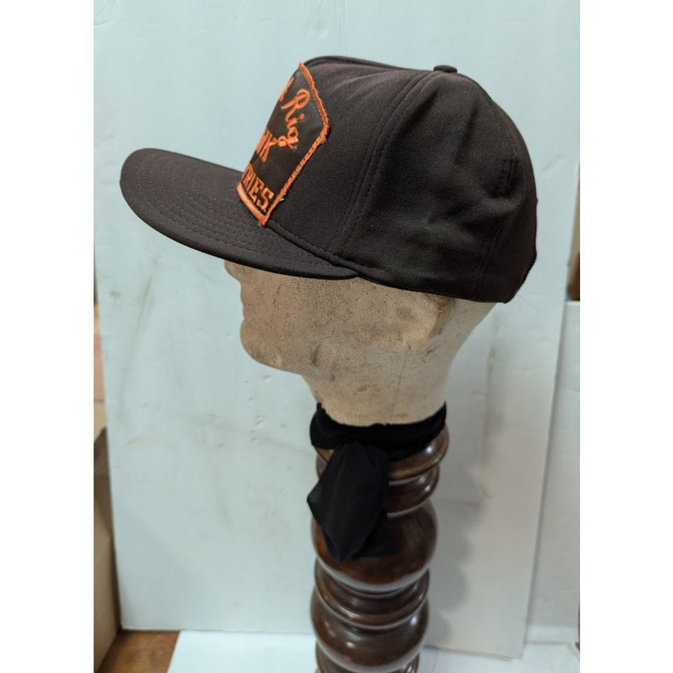 VINTAGE AJD quick rig hawk industries Snap Back TRUCKER full fabric Hat  Cap