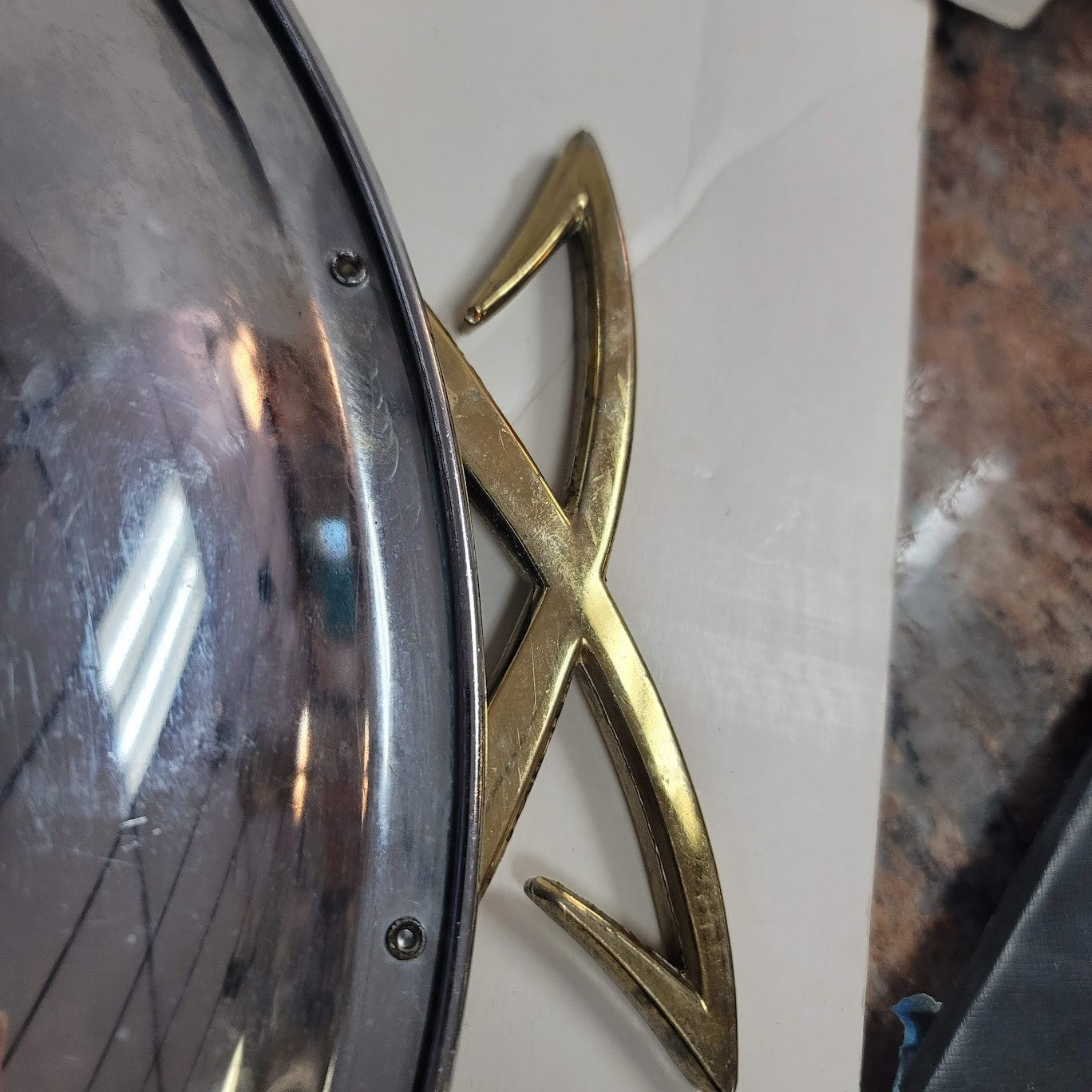Stainless Steel Round Platter Tray Serving Dish Vintage MID CENTURY MODERN