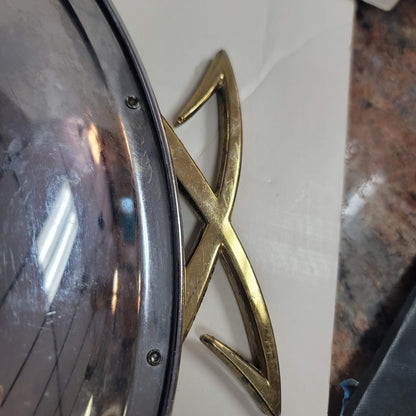 Stainless Steel Round Platter Tray Serving Dish Vintage MID CENTURY MODERN