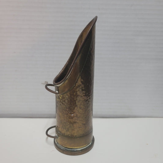 Trench art ammo Artillery Shell Scoop Vessel Flower 1940s