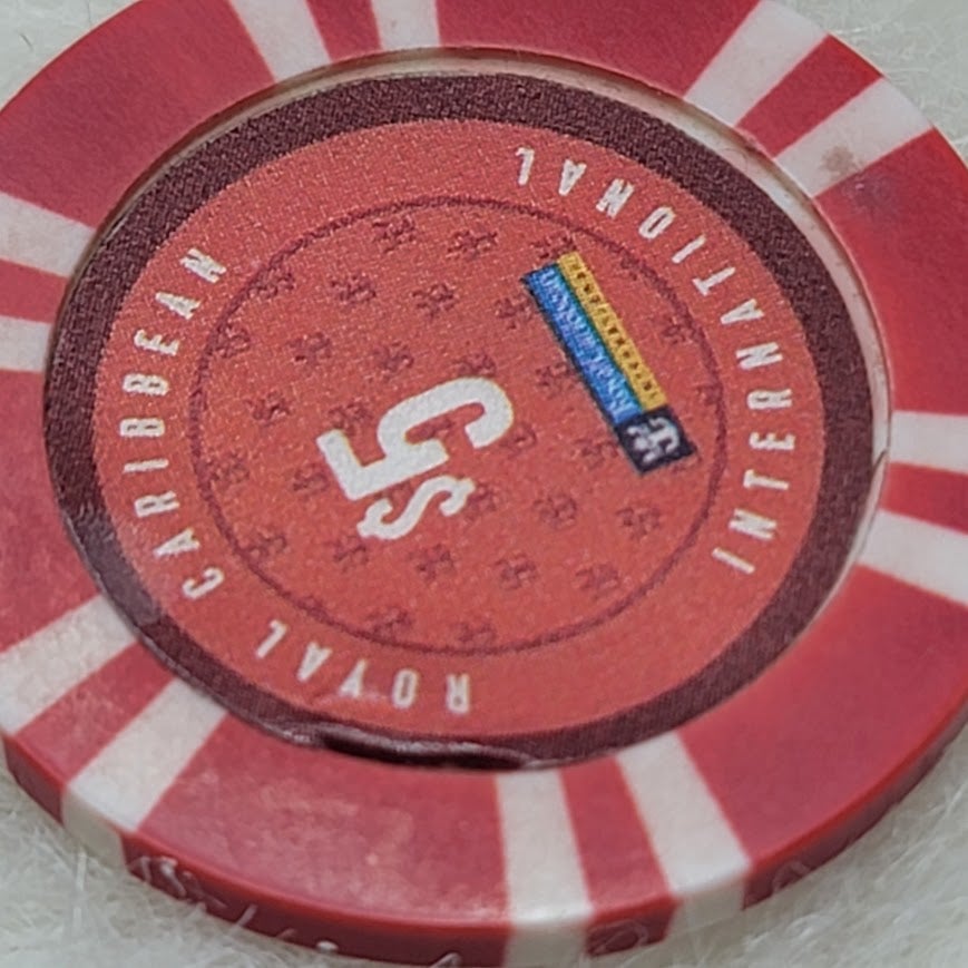 RCCL Misprint Casino Chip Royal Caribbean $5 Red Chip MisStruck