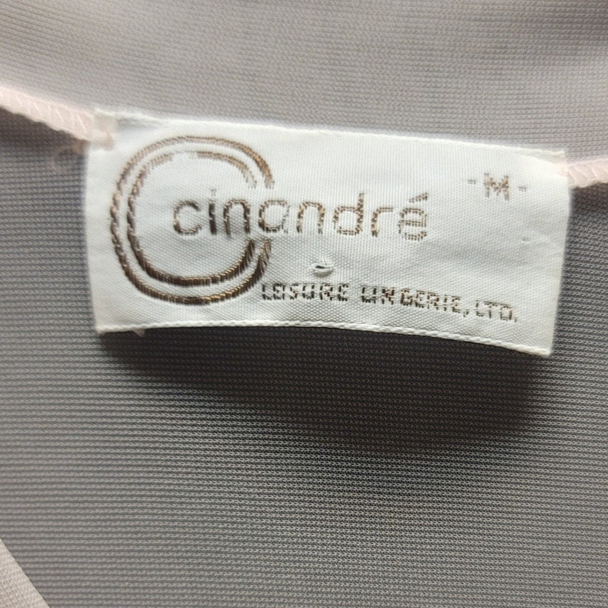 Cinandre' Medium Vintage Peignot pink Leisure Lingerie chiffon Sheer 50s Glam