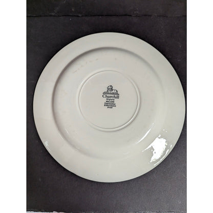 Vintage Churchill Blue Willow Dinner Plates Set of 3 English Ironstone
