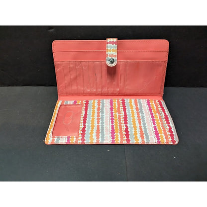Vera Bradley Slim Travel Organizer Beautiful Sold Out Pattern Confetti Stripe