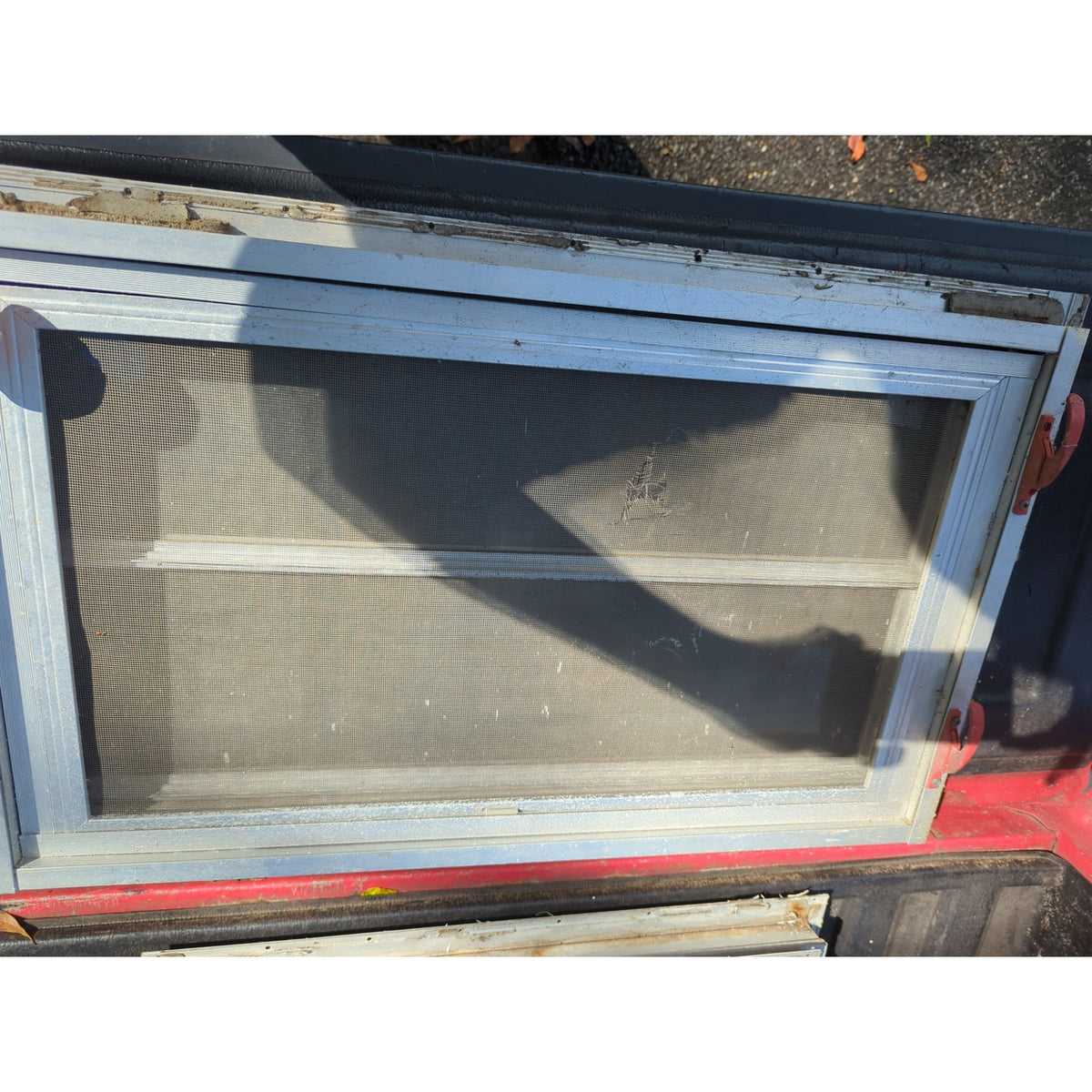 1976 Scotty Serro Camper ORIGINAL Window metal screen aluminum glass SIDE PANEL