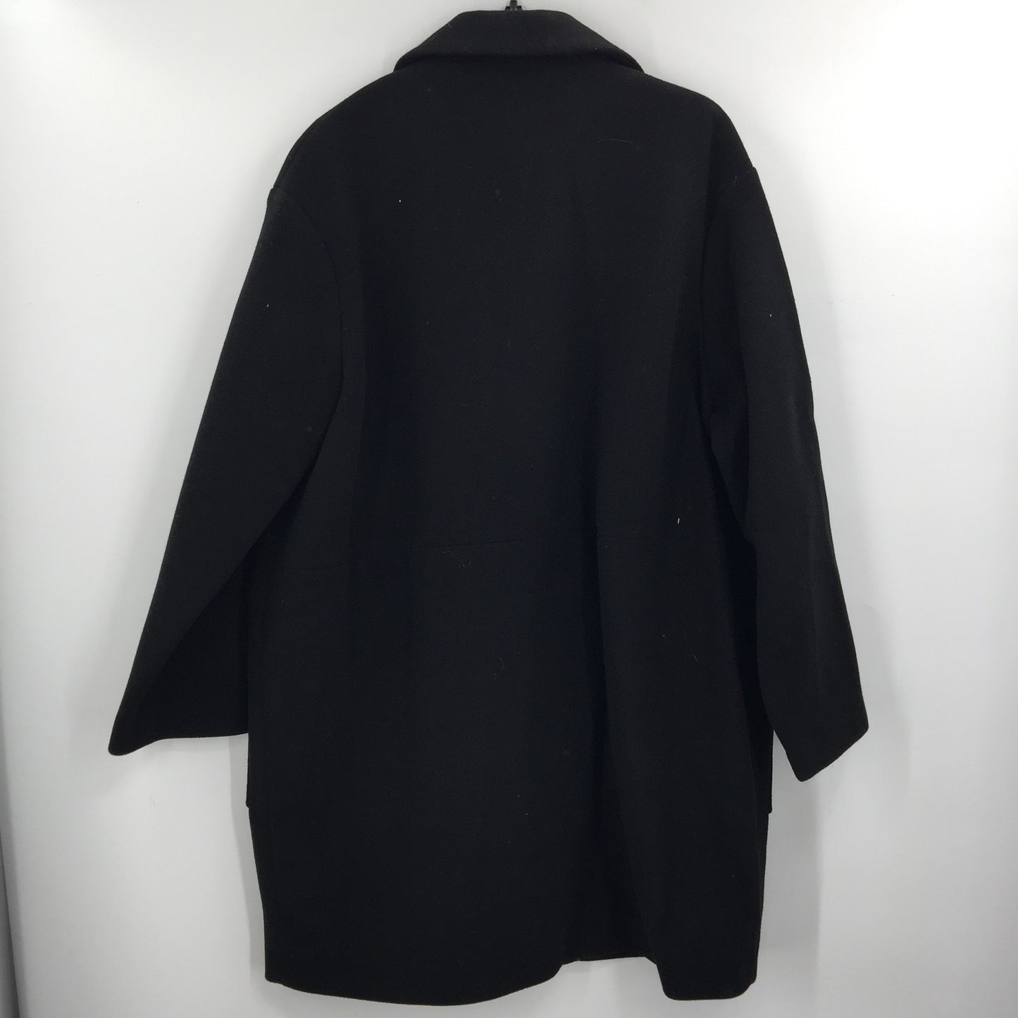 Topshop Longline Oversized Black Coat Pockets Snap Closure Womens Size 8 NEW