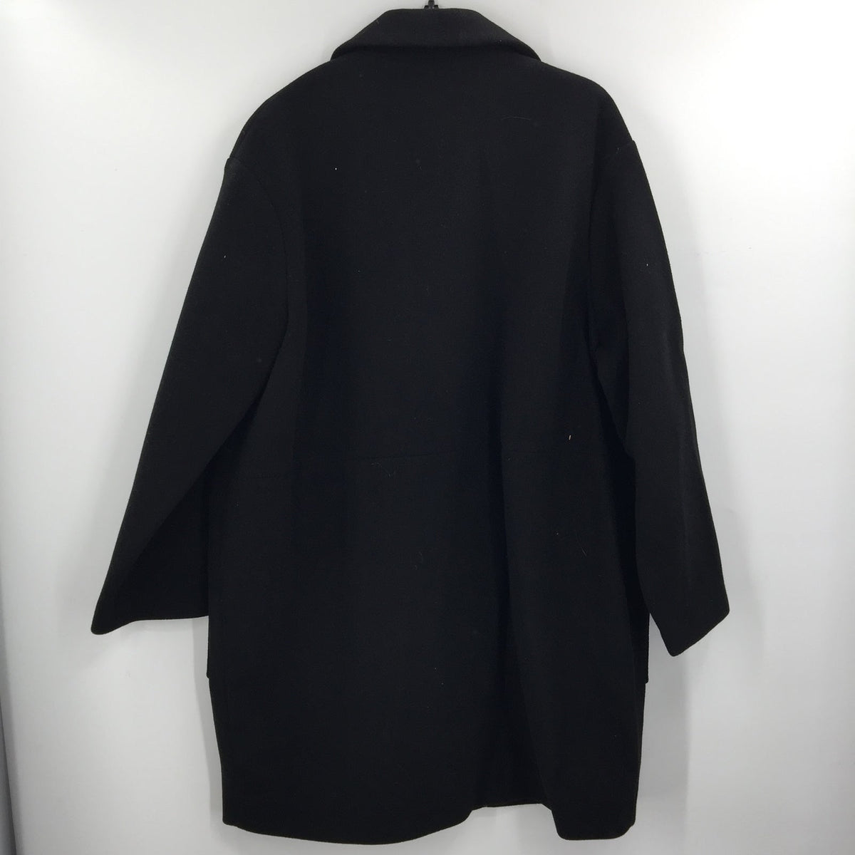 Topshop Longline Oversized Black Coat Pockets Snap Closure Womens Size 8 NEW