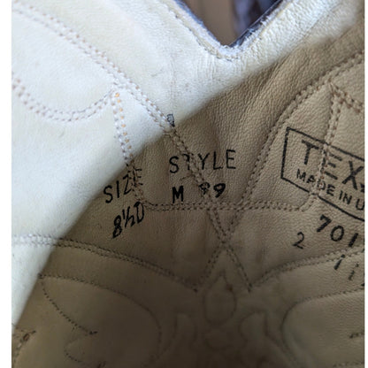 Texas Boot Co. 80's Cowboy boots Size 8.5 D Leather butterfly Style M99