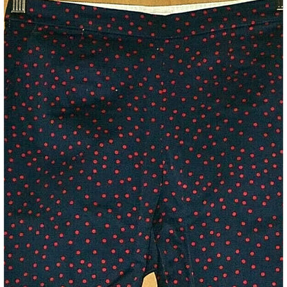 NWT Court & Rowe Side Zip Polka Dot Pants in Maritime Rouge Size 6