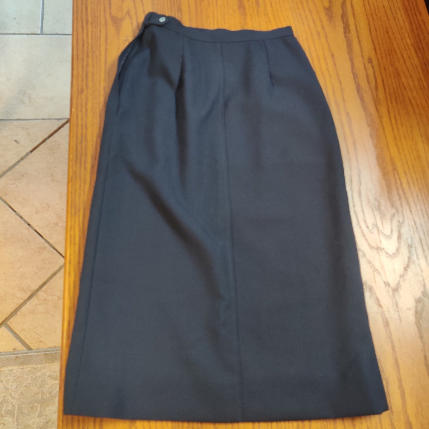 Vintage J.G. Hook Black High-Waisted A-Line Midi Pencil Skirt 6 Wiggle Academia