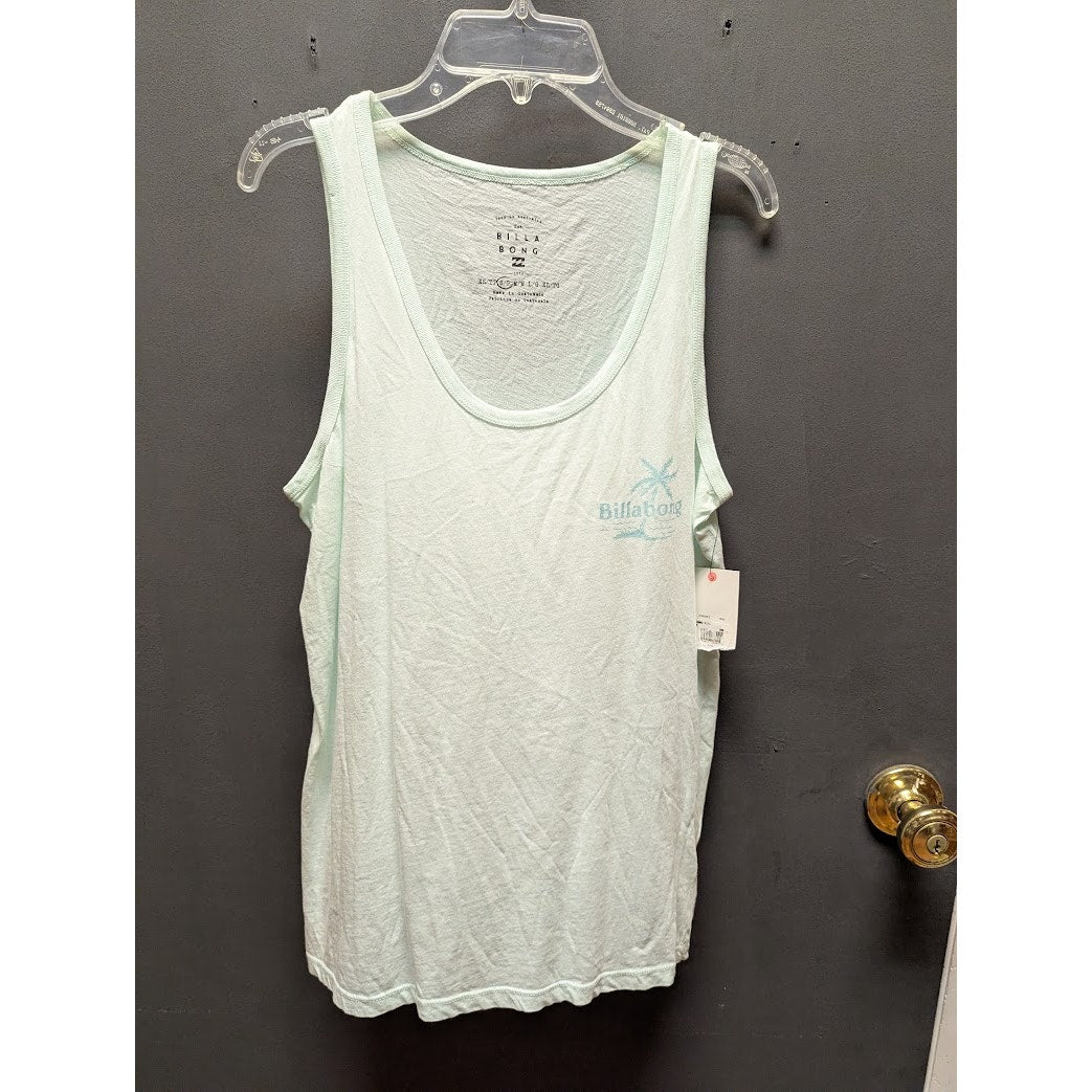 Billabong Sky Views Mint Green Graphic Tank Top Size Small NEW