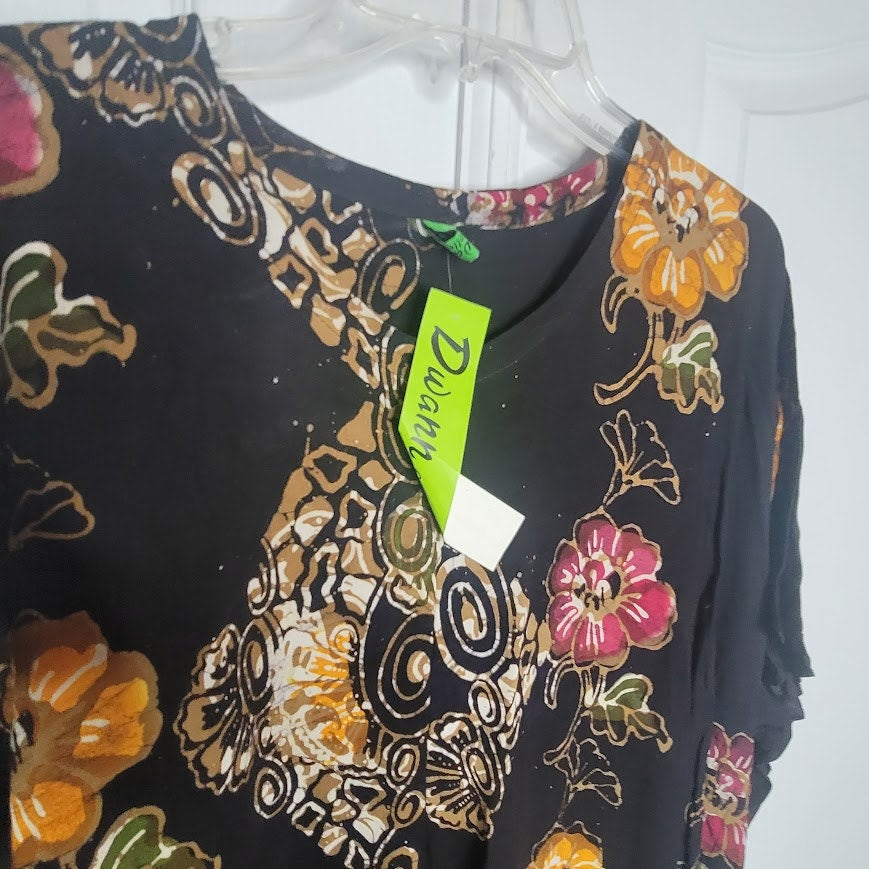 Womens House Dress ONE SIZE fits most Kaftan Beach CoverUp Cotton Colorful NEW
