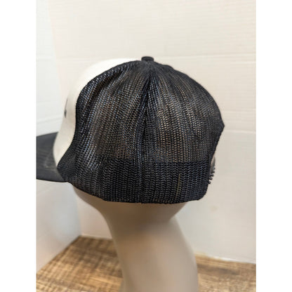 Vintage Goat Hill Reunion Black White Trucker Snapback Baseball Cap Hat Y2K