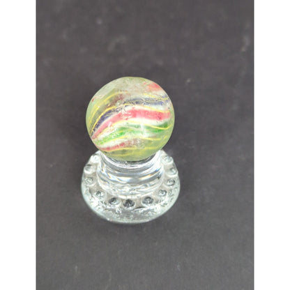 Antique German Handmade Glass Swirl Marble 1-1/4" Large Shooter Chippy AB2T