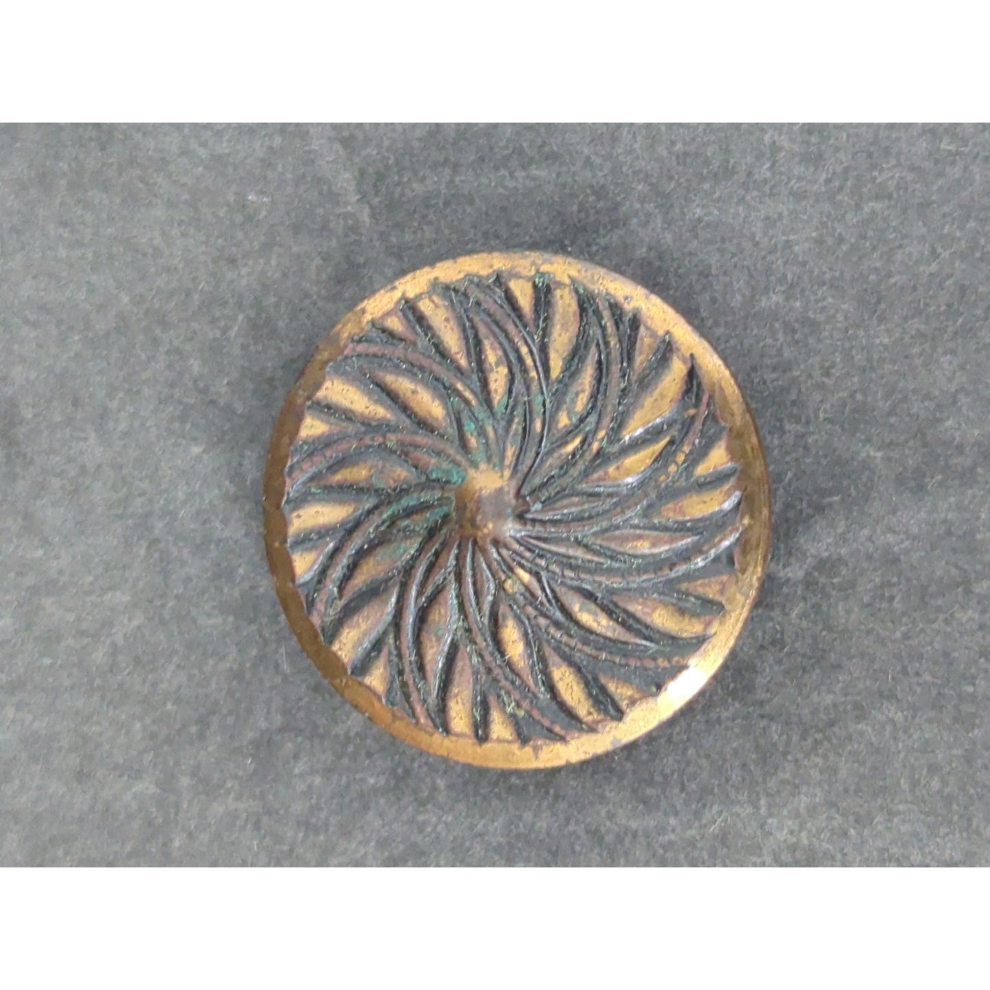 LOT K of 10 Antique Vintage Victorian Brass Mixed Materials Buttons ESTATE FIND