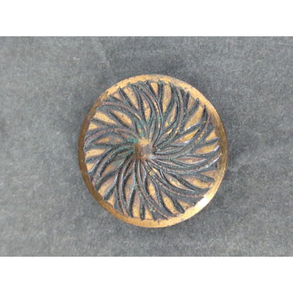LOT K of 10 Antique Vintage Victorian Brass Mixed Materials Buttons ESTATE FIND