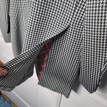 Vintage Storrs Schaefer Cinncinati Houndstooth 70's Poly Rockabilly Blazer 42R
